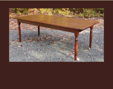 reproduction of a hudson valley farm table in cherry