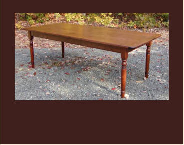 reproduction of a hudson valley farm table in cherry