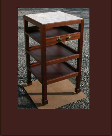 thomas jefferson dumbwaiter from monticello in mahogany with a marble top